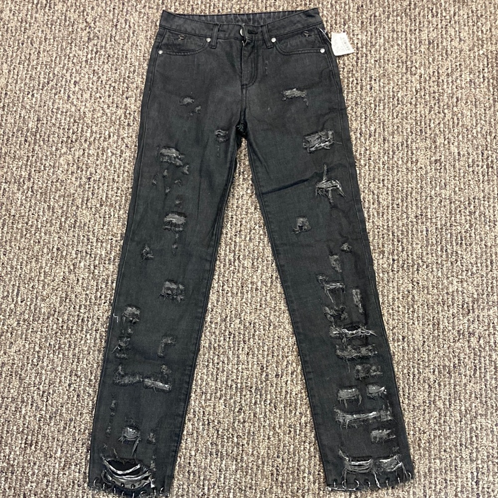 Alyx Womens NWT Pierced Jeans Black size 25